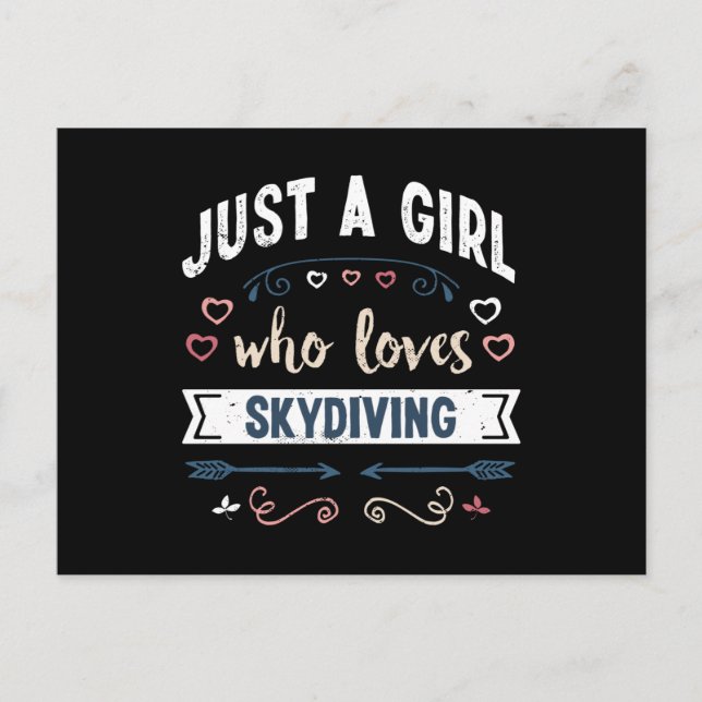 Carte Postale Juste une fille qui aime le parachutisme Cadeaux d (Devant)