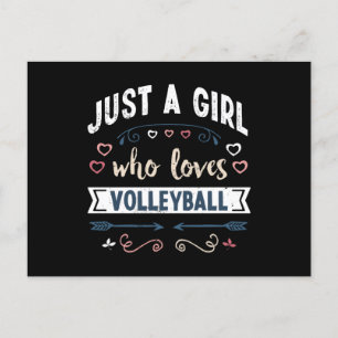 Carte Postale Juste une fille qui aime le volley-ball Dons amusa