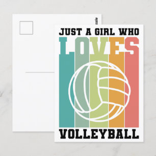Carte Postale Juste une fille qui aime le volleyball