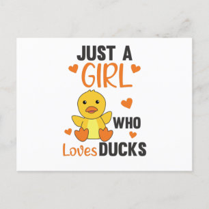 Carte Postale Juste une fille qui aime les canards - mignons ani
