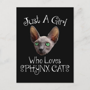 Carte Postale Juste Une Fille Qui Aime Les Chats Sphynx