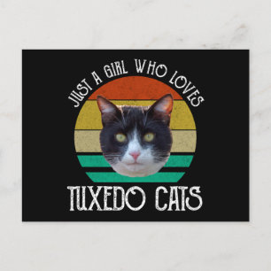 Carte Postale Juste Une Fille Qui Aime Les Chats Tuxedo