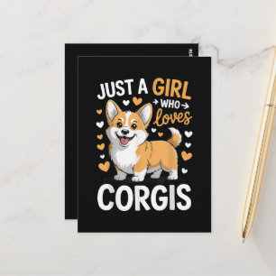 Carte Postale Juste Une Fille Qui Aime Les Corgis