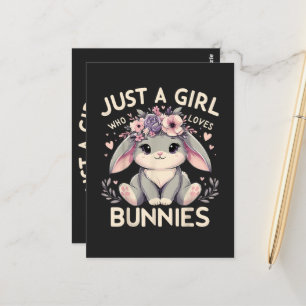 Carte Postale Juste Une Fille Qui Aime Les Lapins