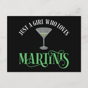 Carte Postale Juste Une Fille Qui Aime Les Martinis