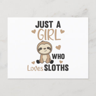 Carte Postale Juste une fille qui aime les mignons animaux de Sl