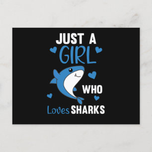 Carte Postale Juste Une Fille Qui Aime Les Requins Un Requin Drô