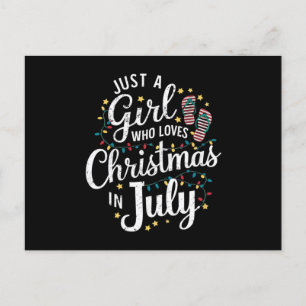 Carte Postale Juste une fille qui aime Noël en juillet été