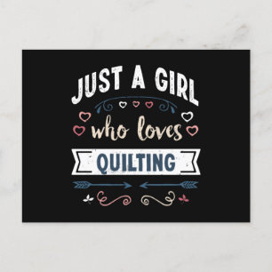 Carte Postale Juste une fille qui aime Quilting Dons Amusants