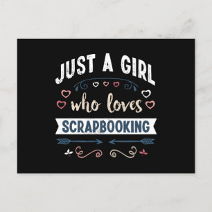 Carte Postale Juste une fille qui aime Scrapbooking Drôle Cadeau