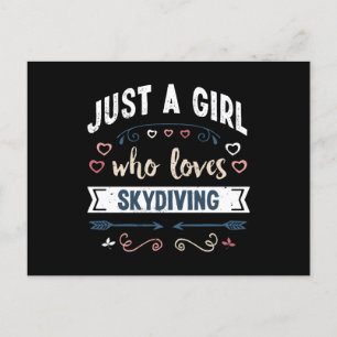 Carte Postale Juste une fille qui aime Skydiving Dons Amusants