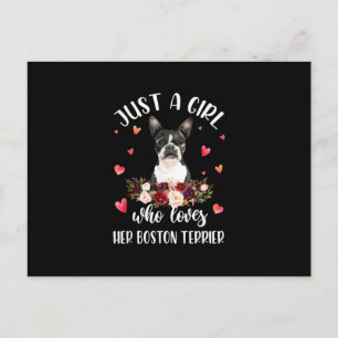 Carte Postale Juste Une Fille Qui Aime Son Amoureux des chiens B