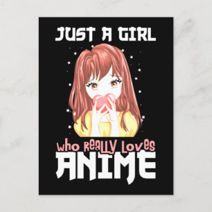 Carte Postale Juste Une Fille Qui Aime Vraiment Anime