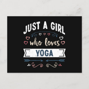 Carte Postale Juste une fille qui aime Yoga Drôle cadeaux