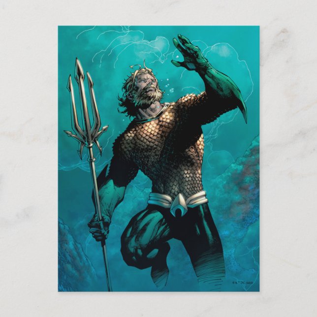 Carte Postale Justice League #10 Aquaman Variante Terre Noyée (Devant)