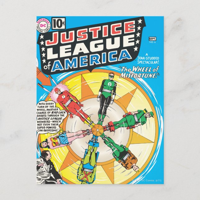 Carte Postale Justice League of America Numéro 6 - Sept (Devant)