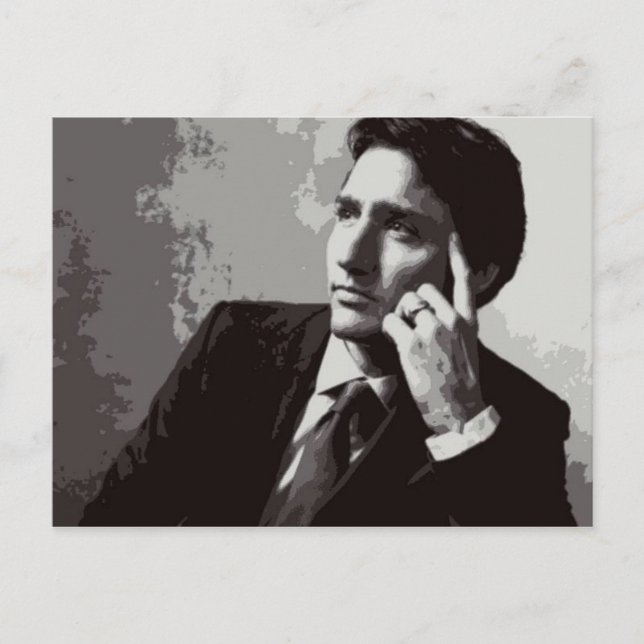 Carte Postale Justin Trudeau 2015 stylisé (Devant)