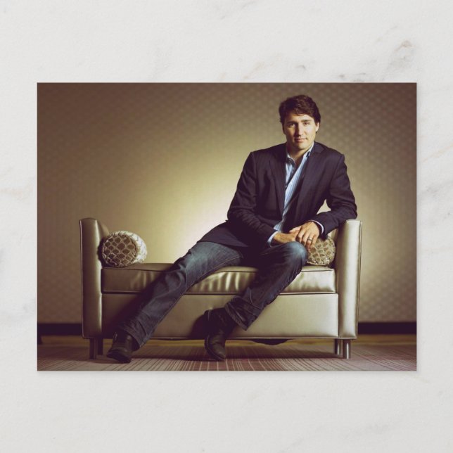 Carte Postale Justin Trudeau en jeans 2014 (Devant)