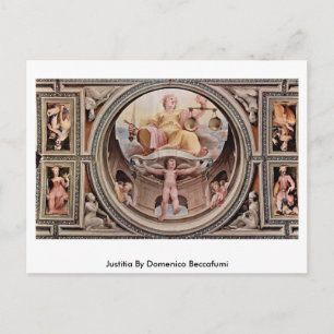 Carte Postale Justitia Par Domenico Beccafumi