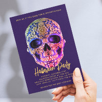 JUTEAU FLORAL DIA DE LOS MUERTOS INVITA SKULL SUGA