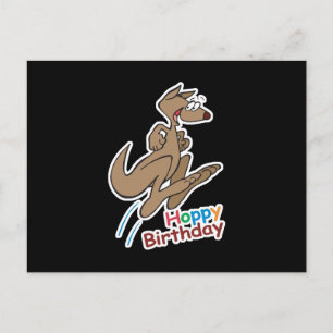 Carte Postale juteux anniversaire kangaroo