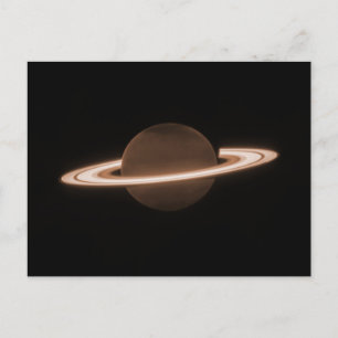Carte Postale JWST James Webb télescope spatial Saturn Infraroug