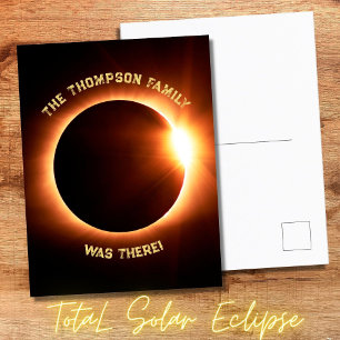 Carte Postale J'Y Étais Total Éclipse Solaire 8 Avril 2024