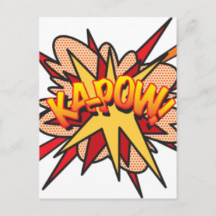 Carte Postale KA-POW Amusement Bande Dessinée Rétro Art Pop