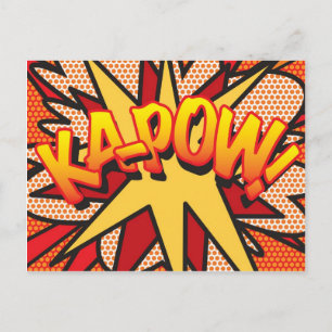 Carte Postale KA-POW Amusement Bande Dessinée Rétro Art Pop