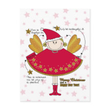 Kaart kerstengeltje knutselen do-it-yourself