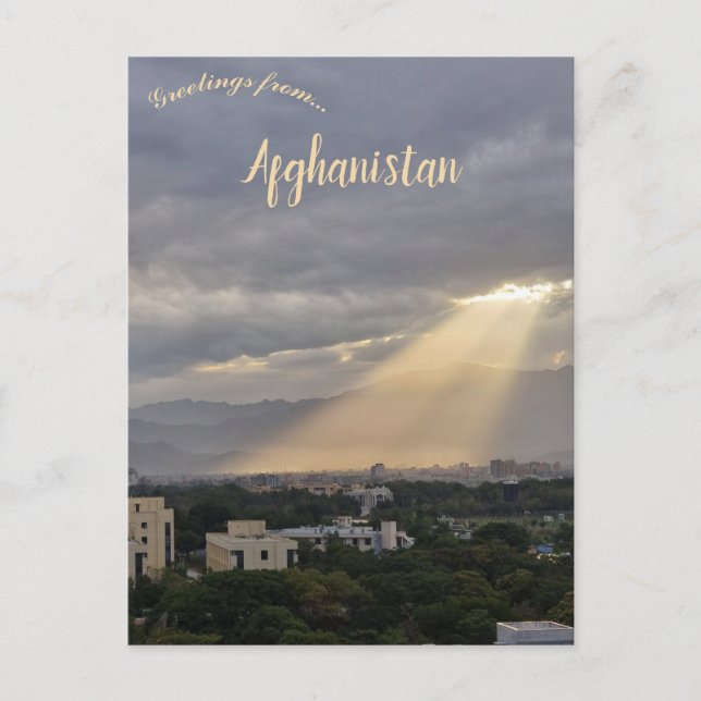 Carte Postale Kaboul Afghanistan après une pluie (Devant)