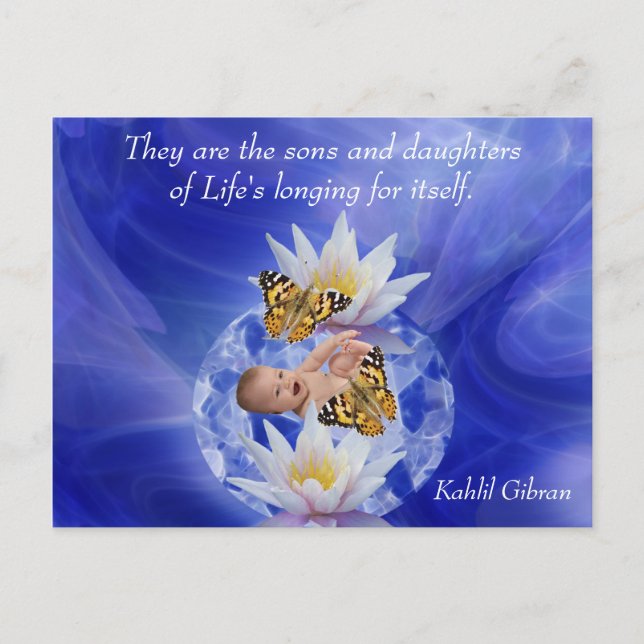 Carte Postale Kahlil Gibran sur les enfants (Devant)