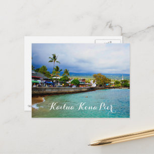Carte Postale Kailua Kona Pier Hawaii Art numérique de peinture 