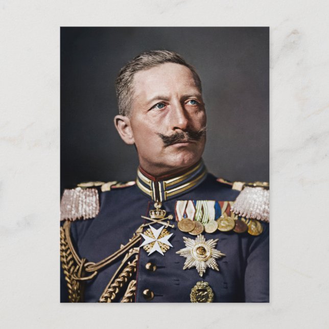 Carte Postale Kaiser Wilhelm II 1908 coloré (Devant)