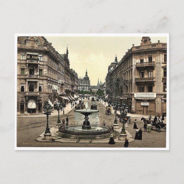 Carte Postale Kaiserstrasse, Frankfort sur la canalisation (Devant)