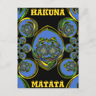 Carte Postale Kaleidoscope bleu et jaune Imprimer