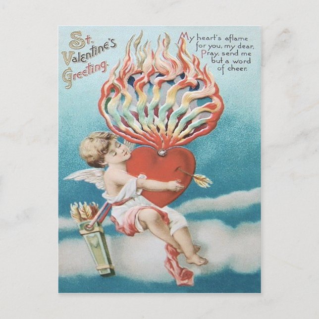 Carte Postale Kaleidoscope Cupidon Incendie Coeur (Devant)
