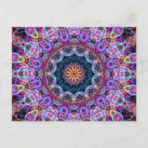 Carte Postale Kaléidoscope de Lotus pourpre