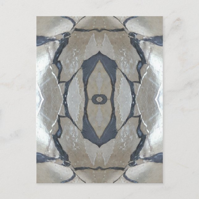 Carte Postale Kaleidoscope Design Motif clair et gris foncé (Devant)