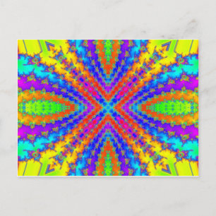 Carte Postale kaléidoscope fractal coloré