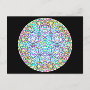 Carte Postale Kaléidoscope géométrique Mandala