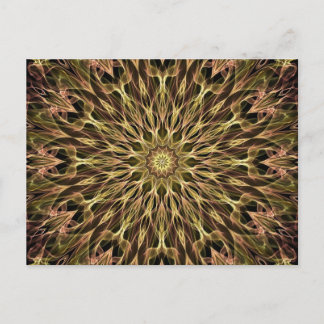 Carte Postale Kaleidoscope or et cuivre