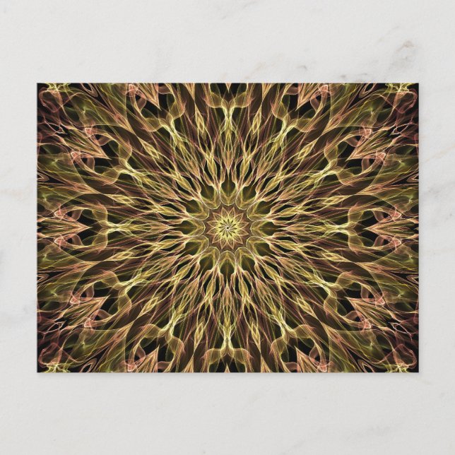 Carte Postale Kaleidoscope or et cuivre (Devant)