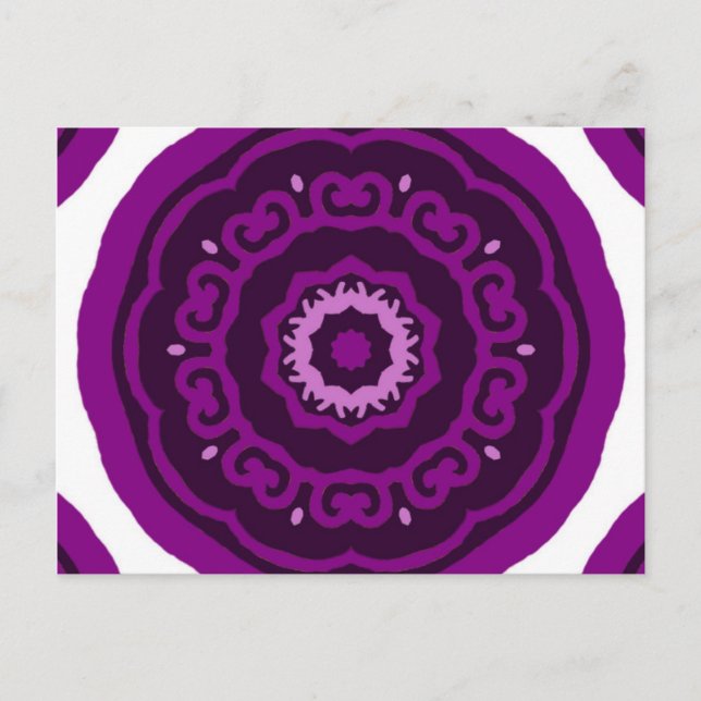 Carte Postale Kaleidoscope violet (Devant)