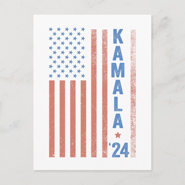 Carte Postale Kamala : élection présidentielle du drapeau améric (Devant)