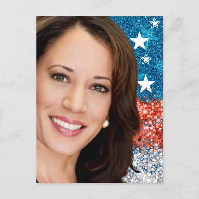 Carte Postale Kamala Harris 2024 mon président est un noir et un (Devant)