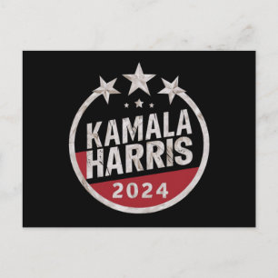 Carte Postale Kamala Harris 2024 Pour Les Élections Rétro Du Pré