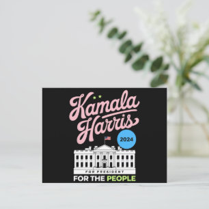 Carte Postale Kamala Harris 2024 Vote Démocrate Social Bleu