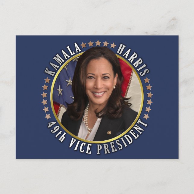 Carte Postale Kamala Harris 49e vice-présidente (Devant)