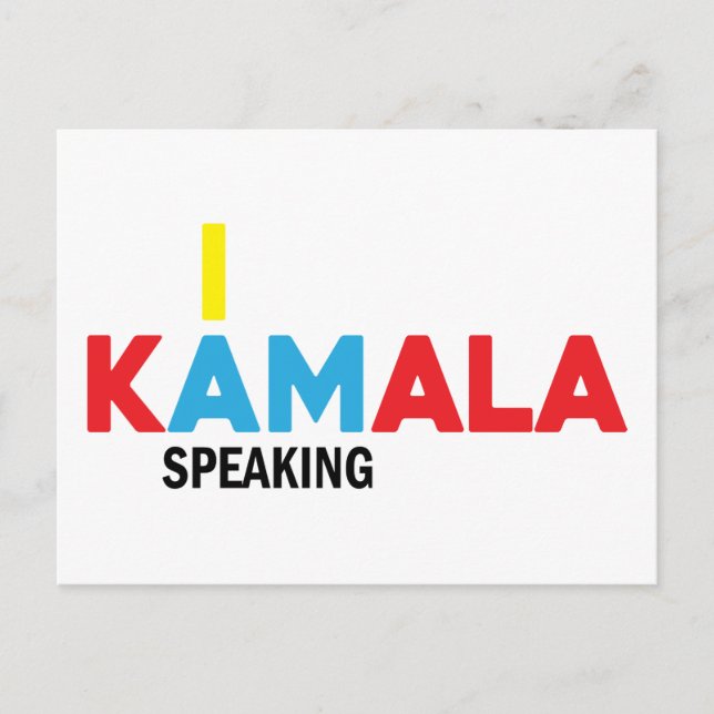 Carte Postale Kamala Harris, je parle (Devant)